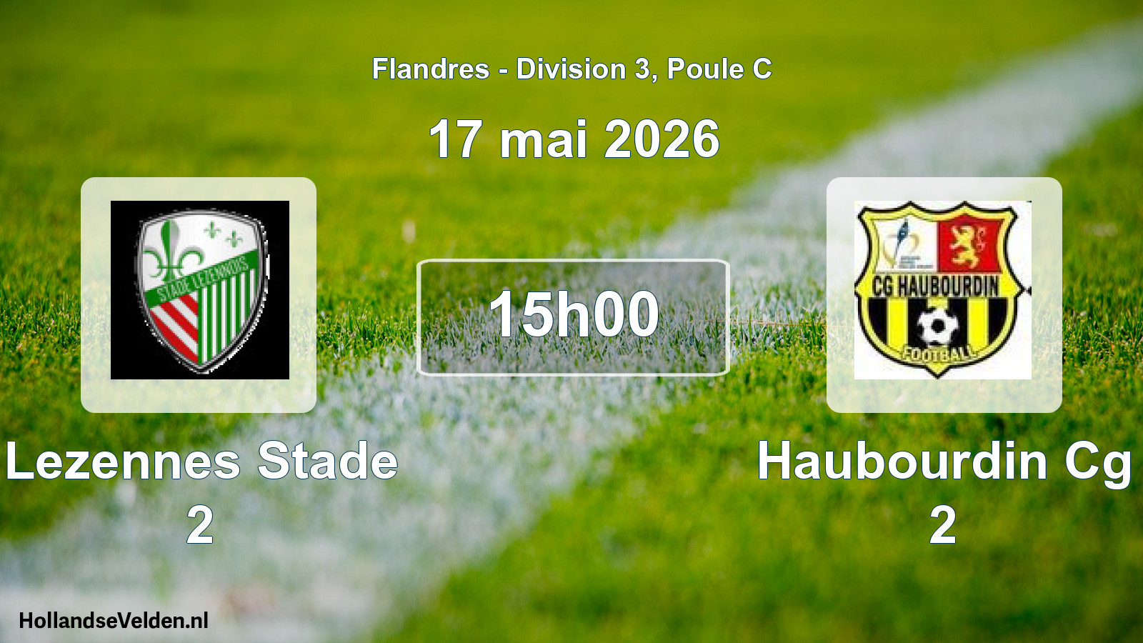 Match programmé: Lezennes Stade 2 - Haubourdin Cg 2 (17 mai 2026)