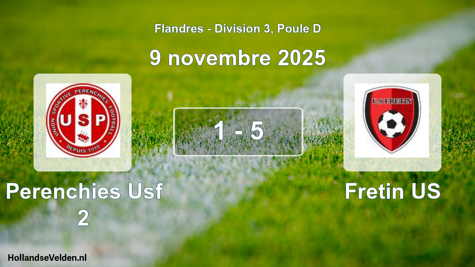 Match joué: Perenchies Usf 2 - Fretin US 1 - 5 (9 novembre 2025)