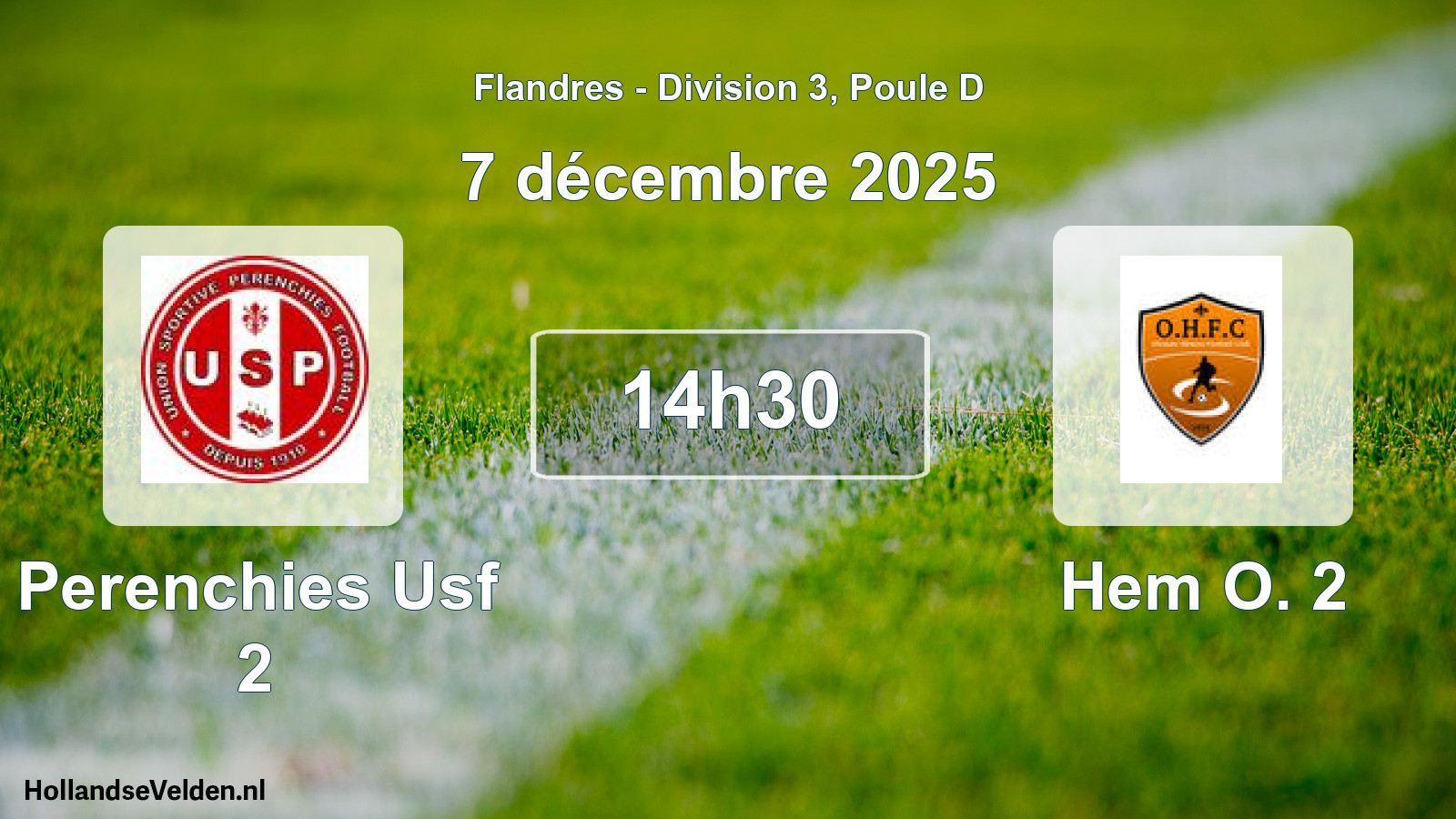 Match programmé: Perenchies Usf 2 - Hem O. 2 (7 décembre 2025)