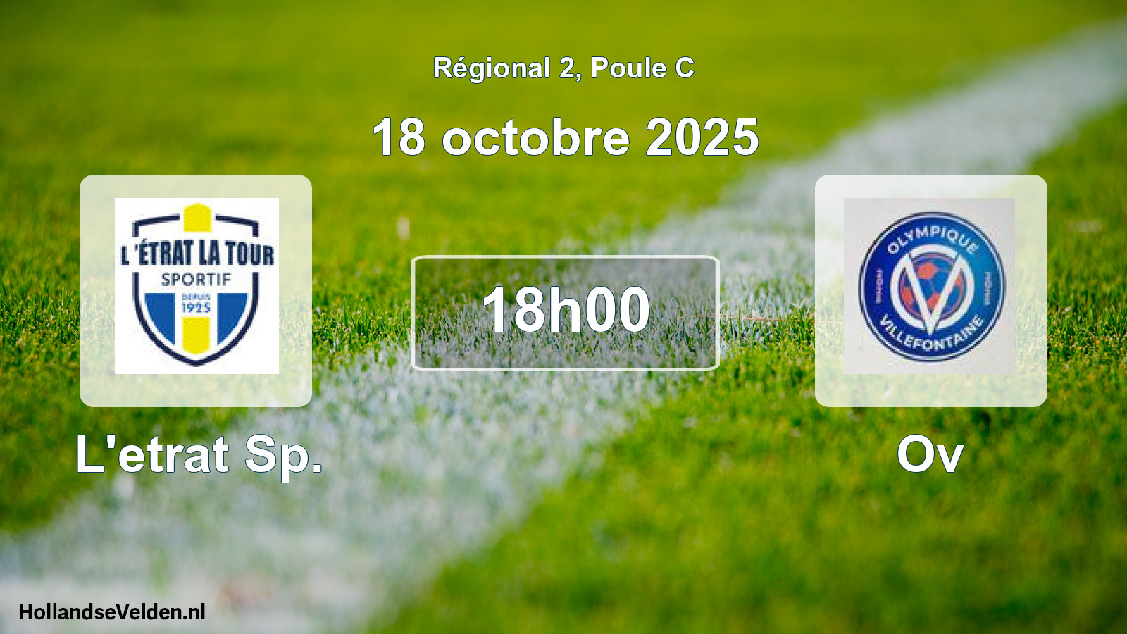 Scheduled Match: L'etrat Sp. - Ov (18 October 2025)