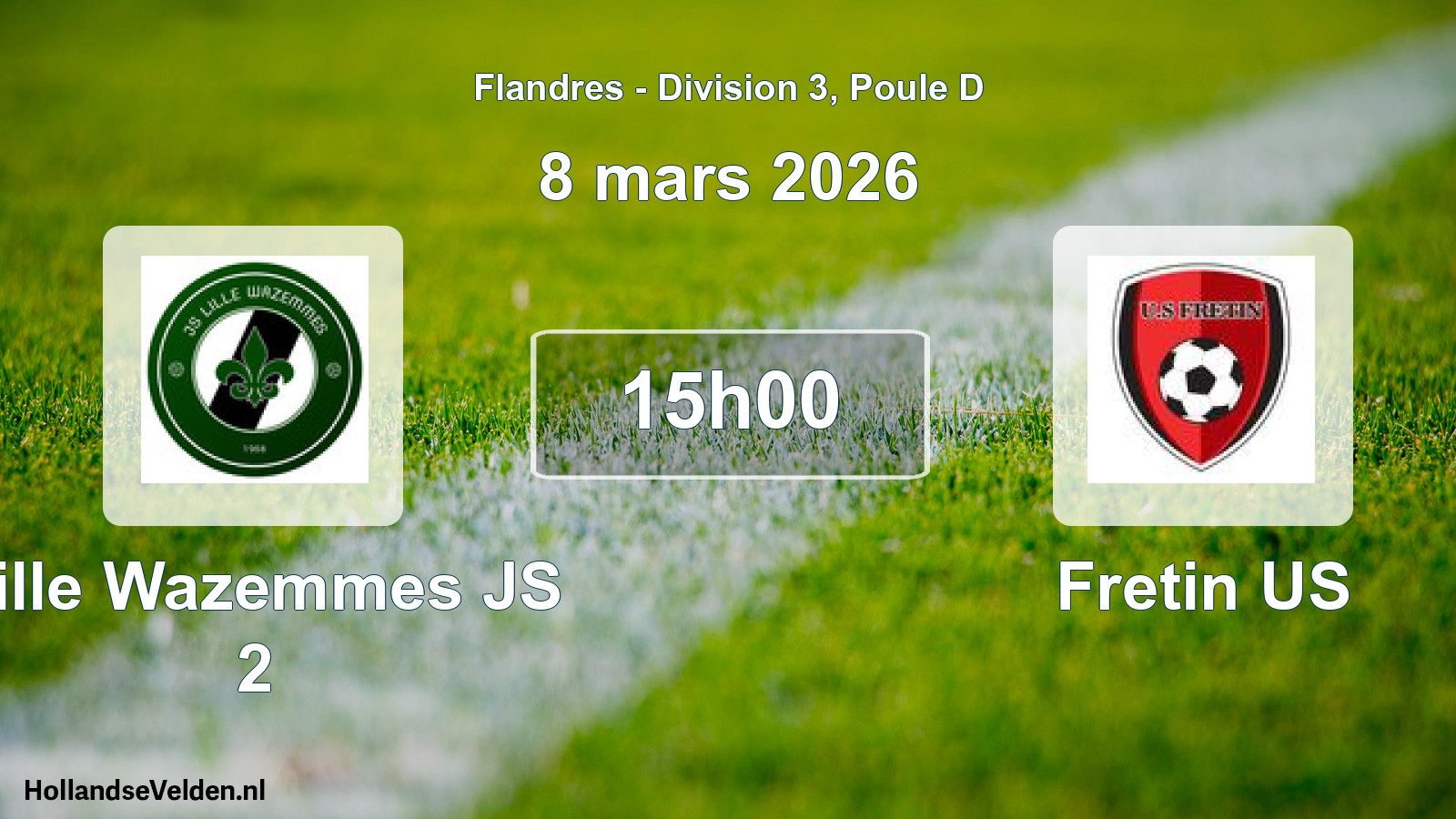 Scheduled Match: Lille Wazemmes JS 2 - Fretin US (8 March 2026)