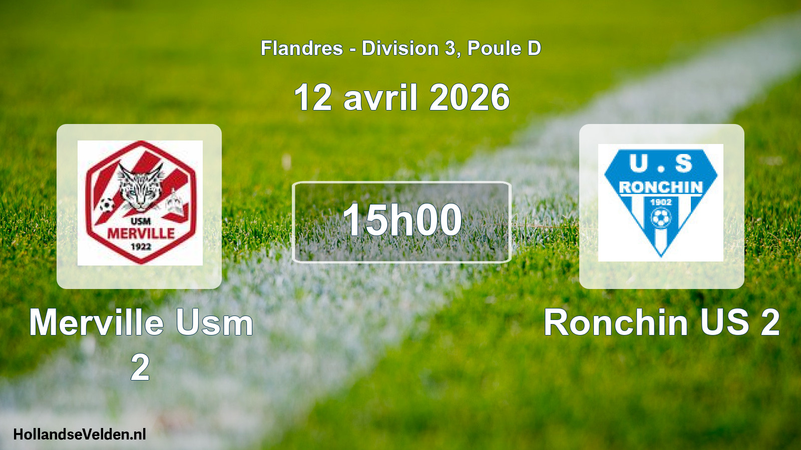 Scheduled Match: Merville Usm 2 - Ronchin US 2 (12 April 2026)