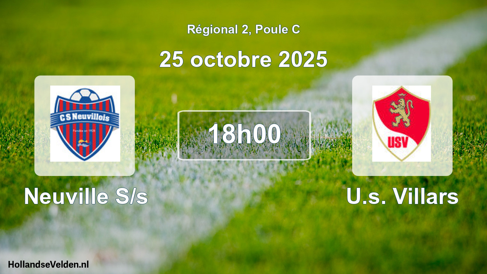Geplande wedstrijd: Neuville S/s - U.s. Villars (25 octobre 2025)