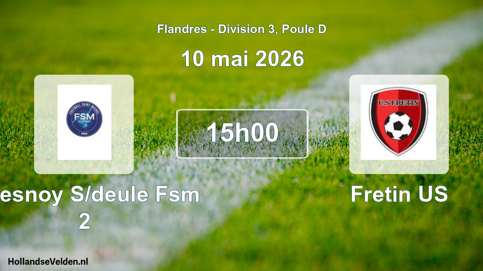 Match programmé: Quesnoy S/deule Fsm 2 - Fretin US (10 mai 2026)