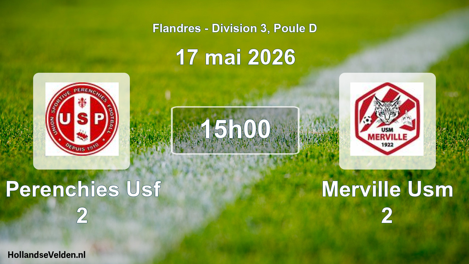 Match programmé: Perenchies Usf 2 - Merville Usm 2 (17 mai 2026)