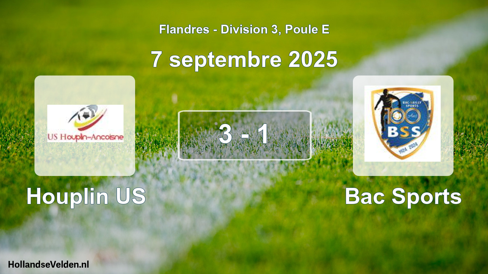 Match joué: Houplin US - Bac Sports 3 - 1 (7 septembre 2025)