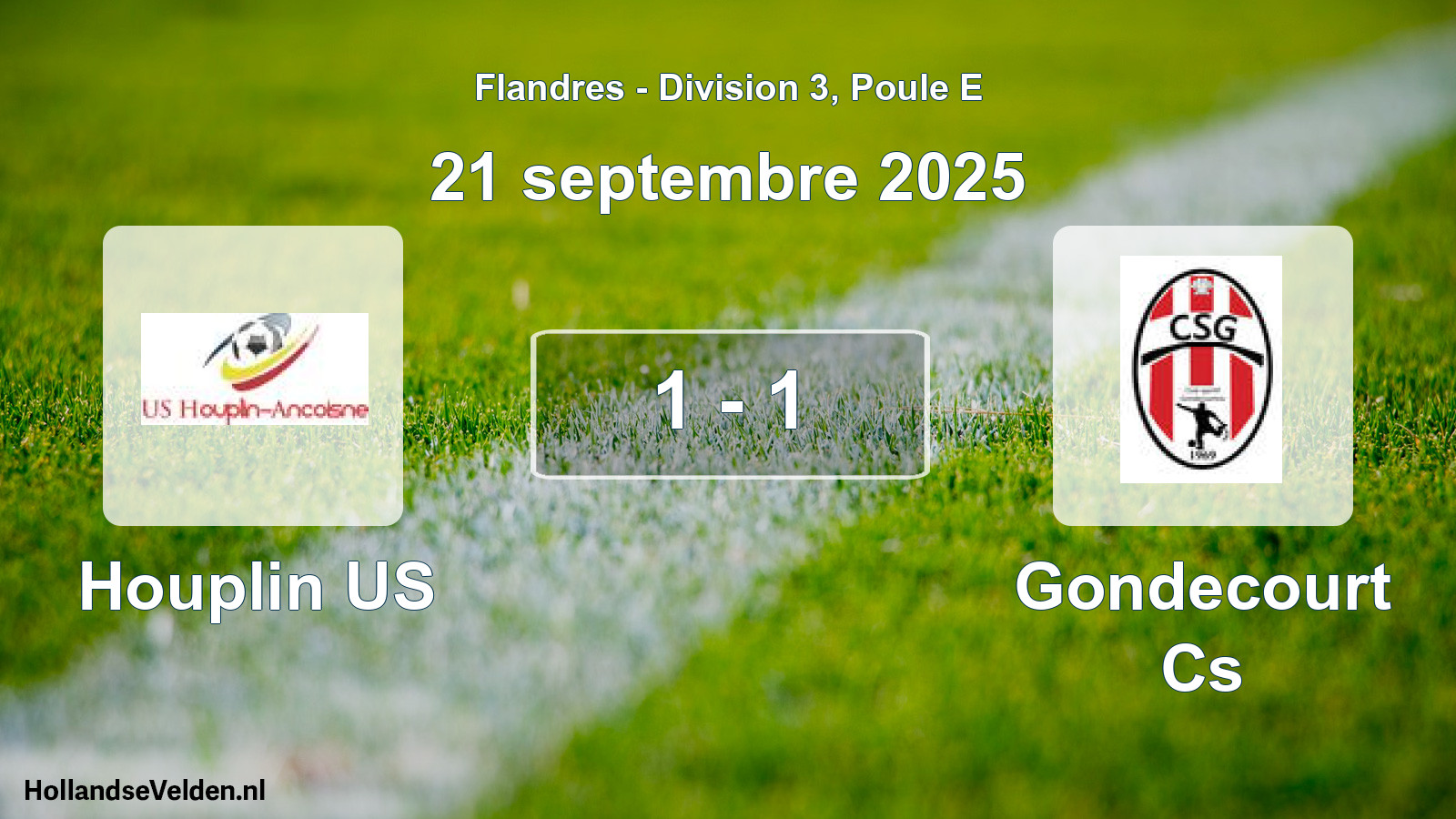 Gespeelde wedstrijd: Houplin US - Gondecourt Cs 1 - 1 (21 september 2025)