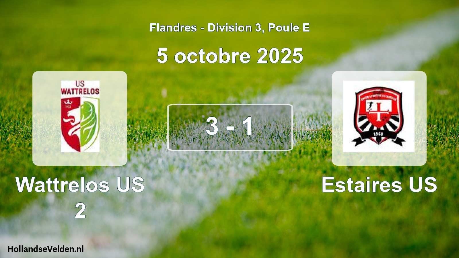 Total number of matches played: Wattrelos US 2 - Estaires US 3 - 1 (5 October 2025)