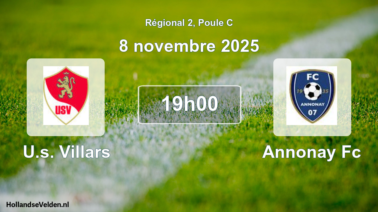 Geplande wedstrijd: U.s. Villars - Annonay Fc (8 novembre 2025)