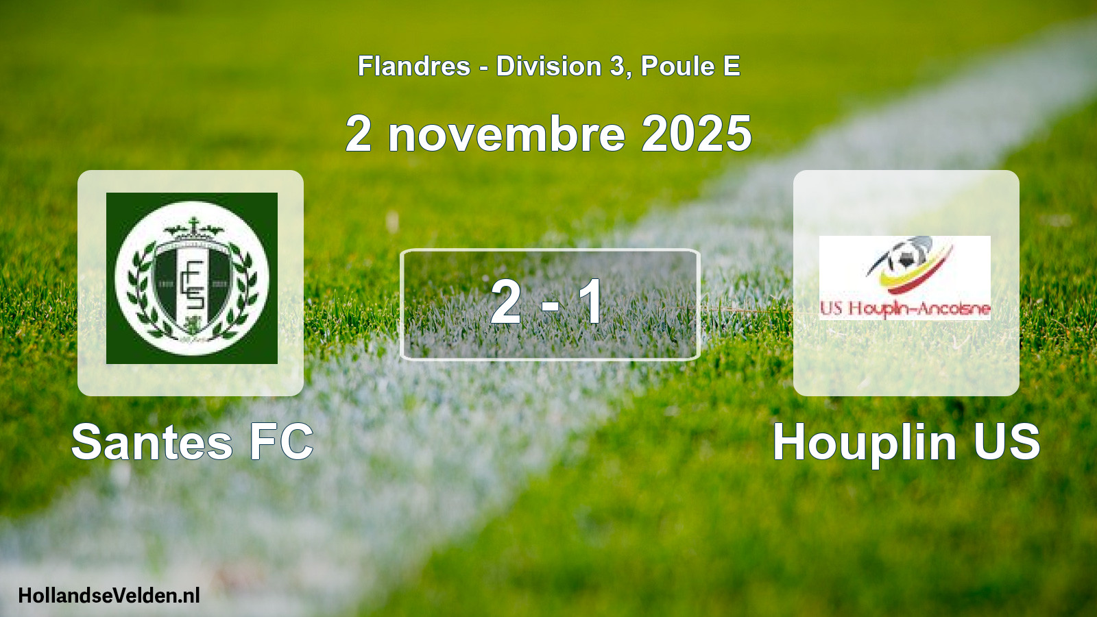 Match joué: Santes FC - Houplin US 2 - 1 (2 novembre 2025)