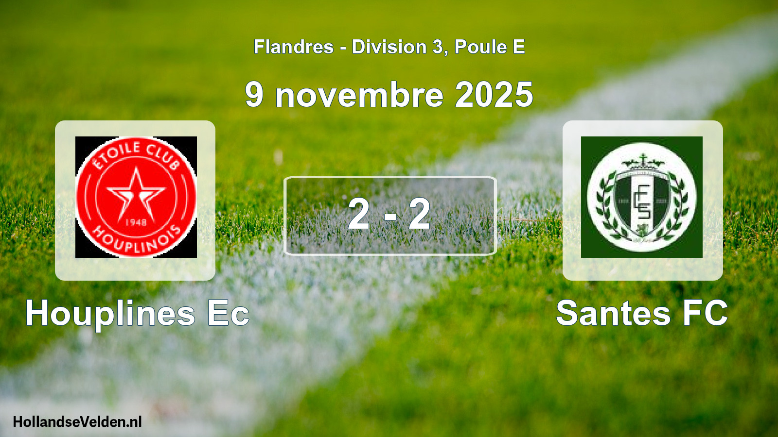 Match joué: Houplines Ec - Santes FC 2 - 2 (9 novembre 2025)