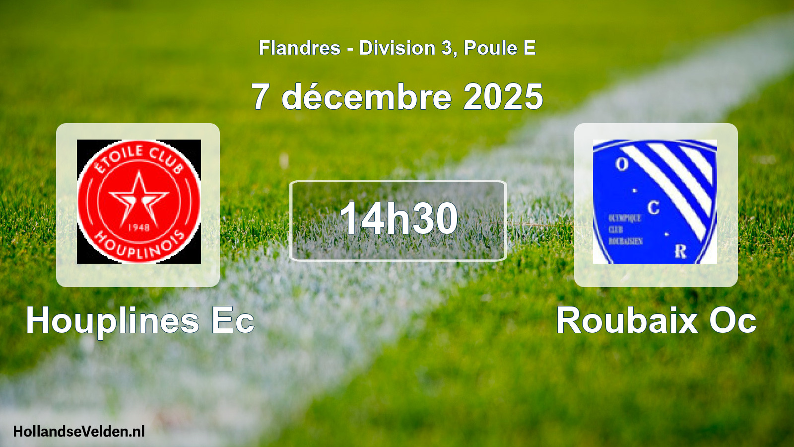 Scheduled Match: Houplines Ec - Roubaix Oc (7 December 2025)