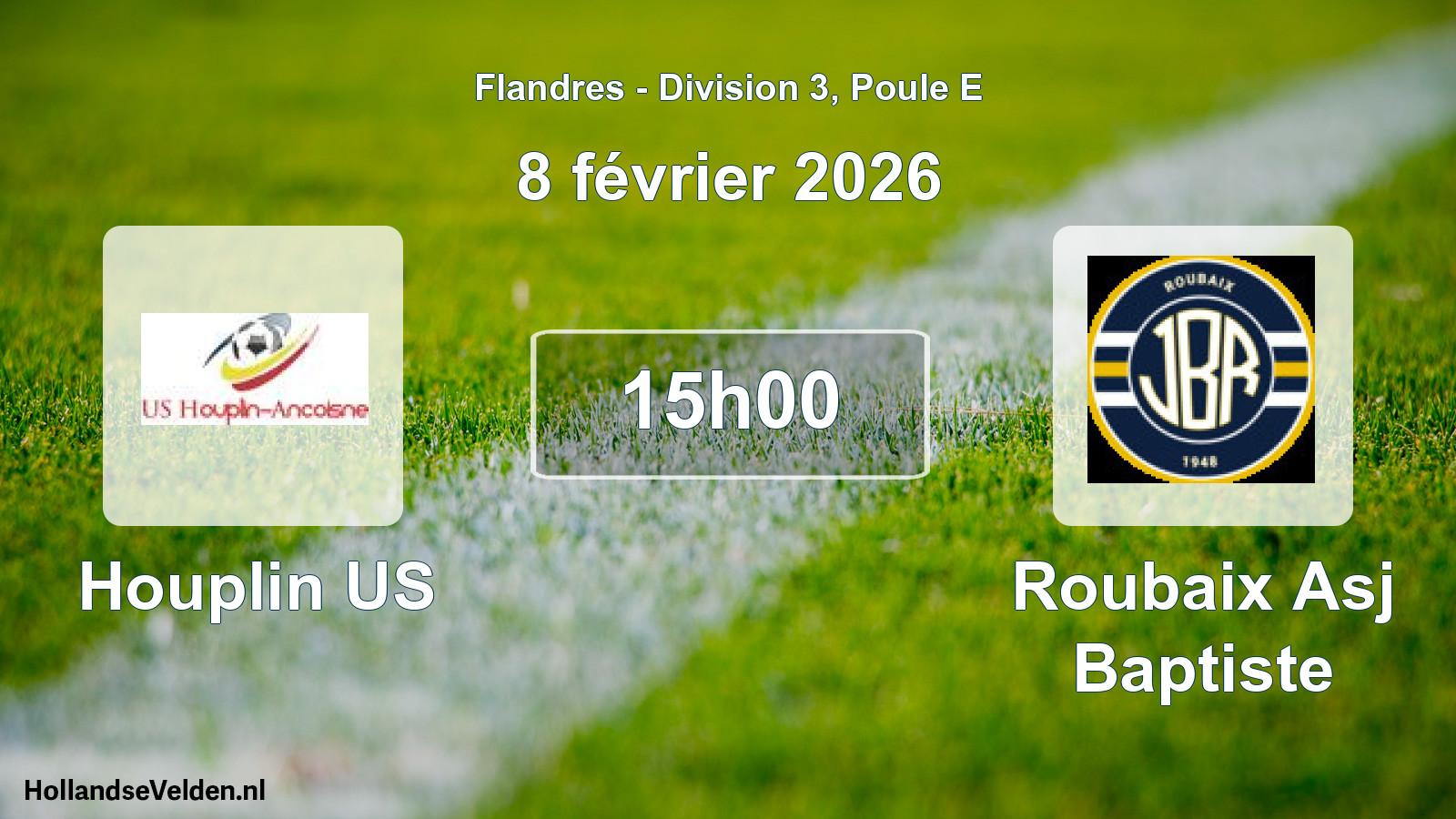 Match programmé: Houplin US - Roubaix Asj Baptiste (8 février 2026)