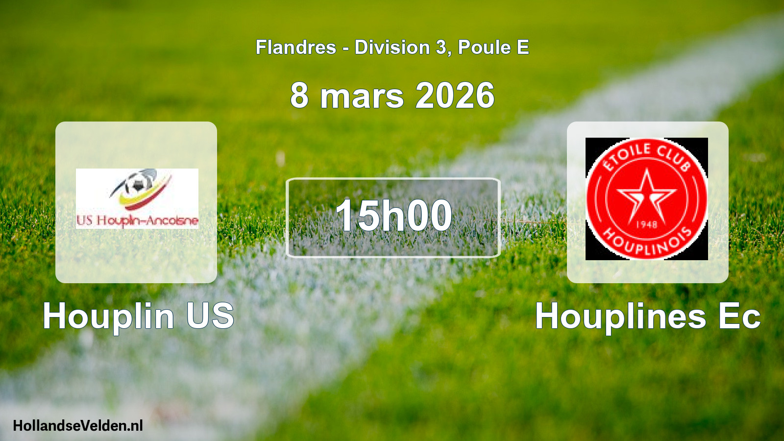 Match programmé: Houplin US - Houplines Ec (8 mars 2026)