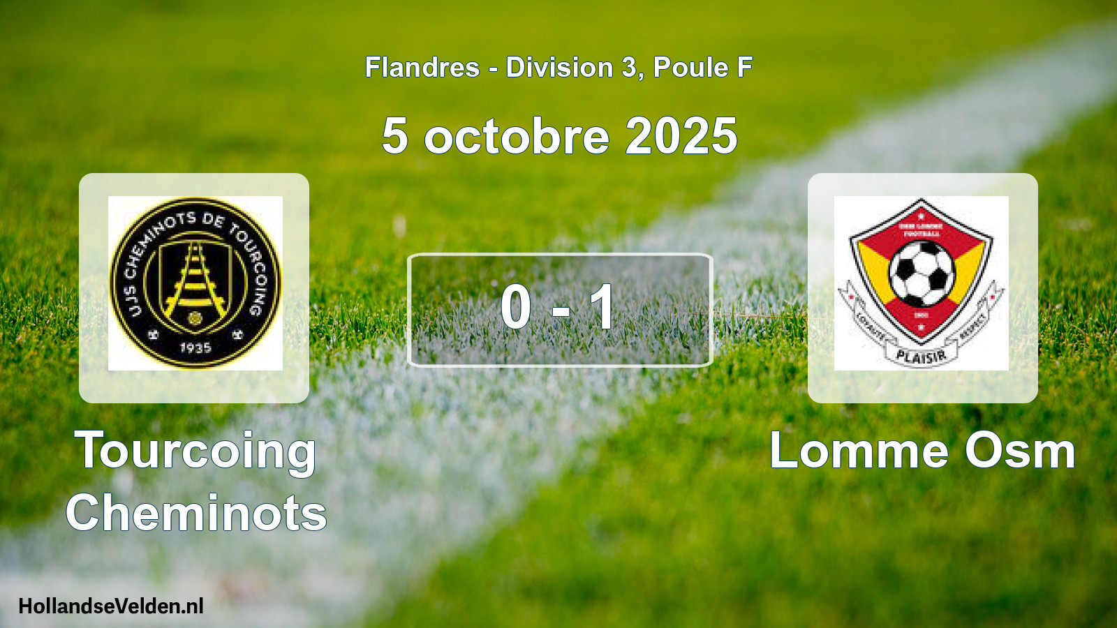 Gespeelde wedstrijd: Tourcoing Cheminots - Lomme Osm 0 - 1 (5 oktober 2025)