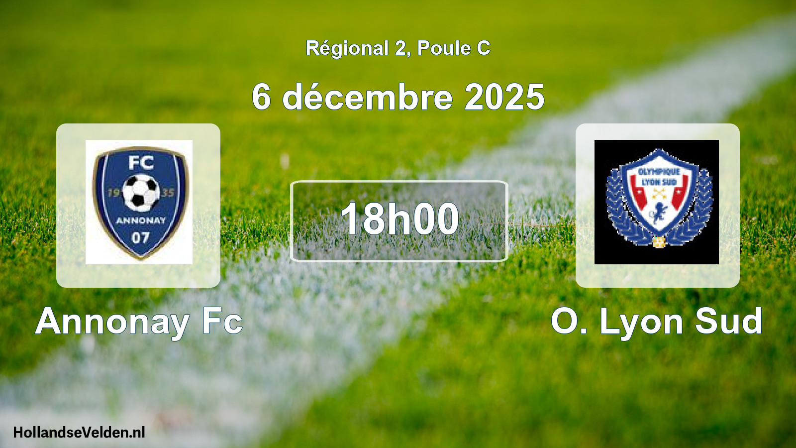 Geplande wedstrijd: Annonay Fc - O. Lyon Sud (6 december 2025)