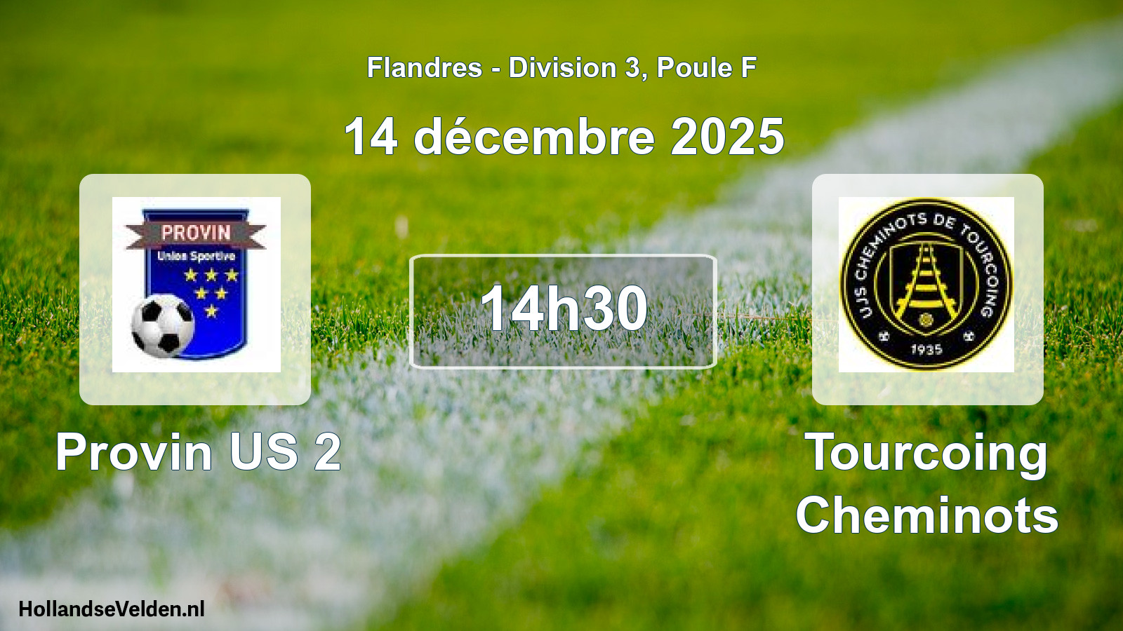 Geplande wedstrijd: Provin US 2 - Tourcoing Cheminots (14 december 2025)