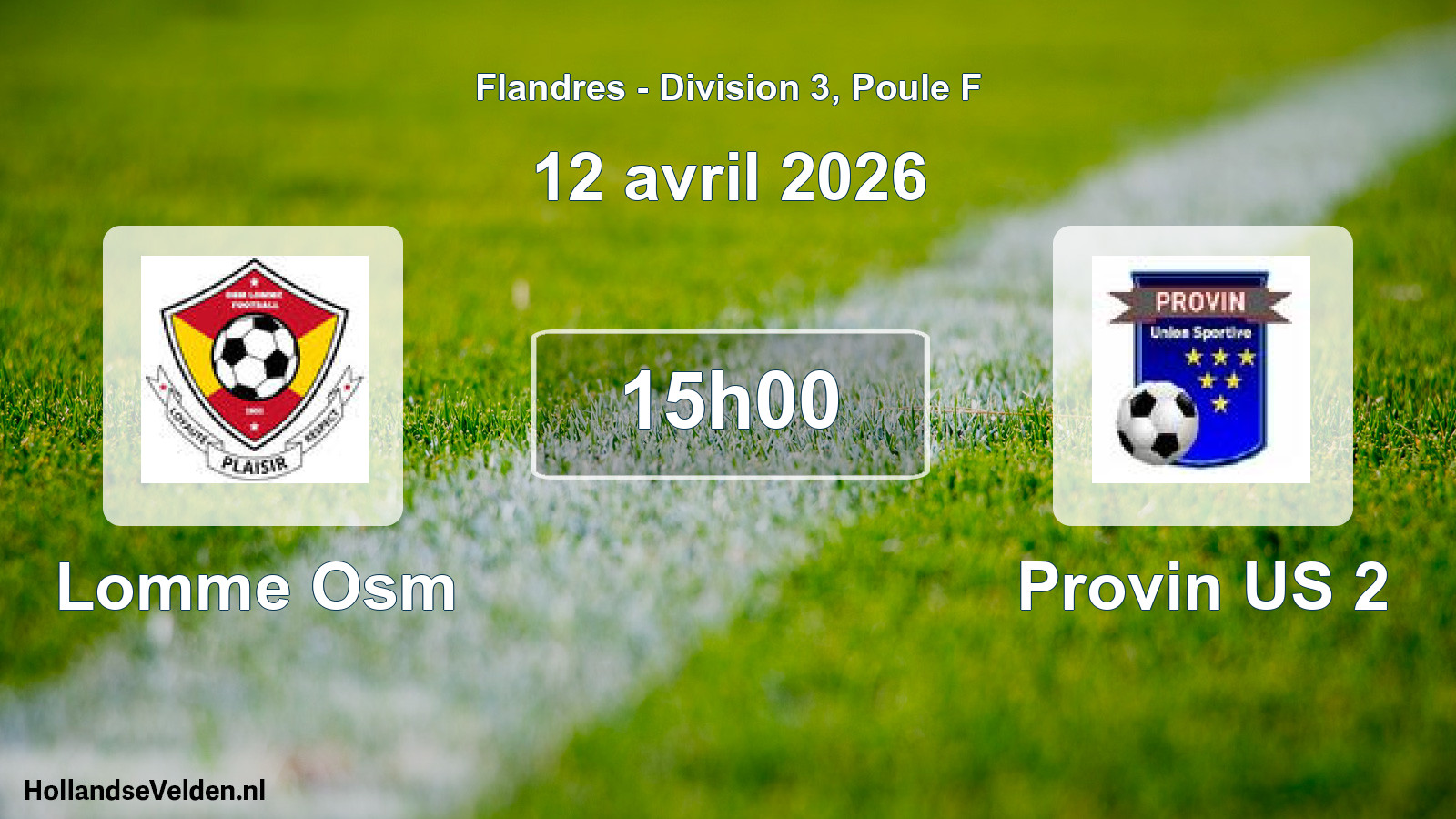 Match programmé: Lomme Osm - Provin US 2 (12 avril 2026)
