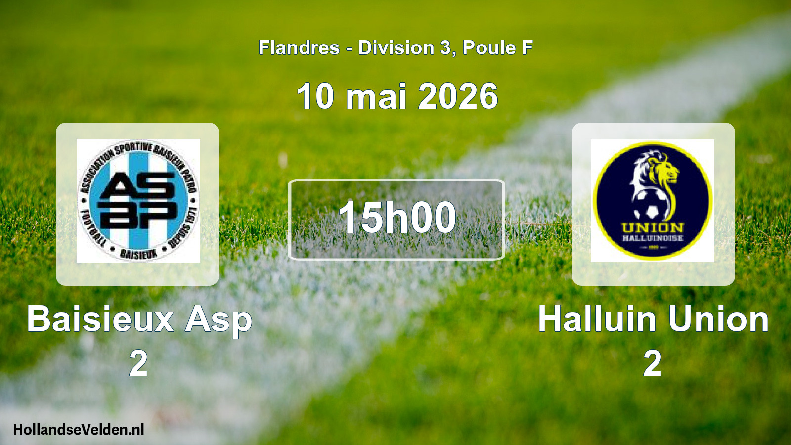 Match programmé: Baisieux Asp 2 - Halluin Union 2 (10 mai 2026)