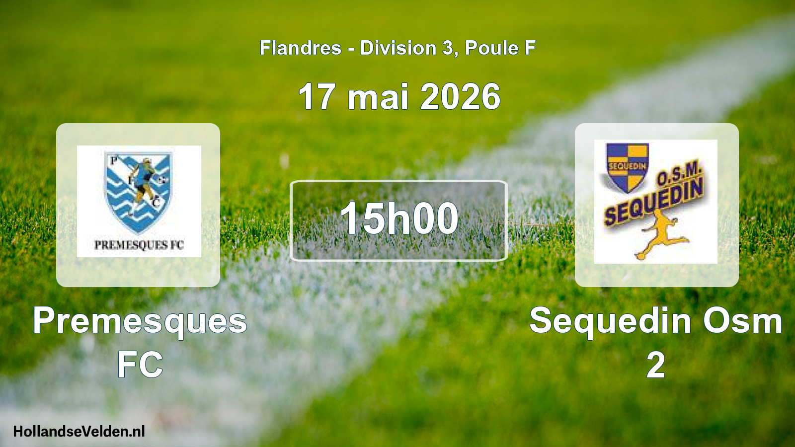 Match programmé: Premesques FC - Sequedin Osm 2 (17 mai 2026)