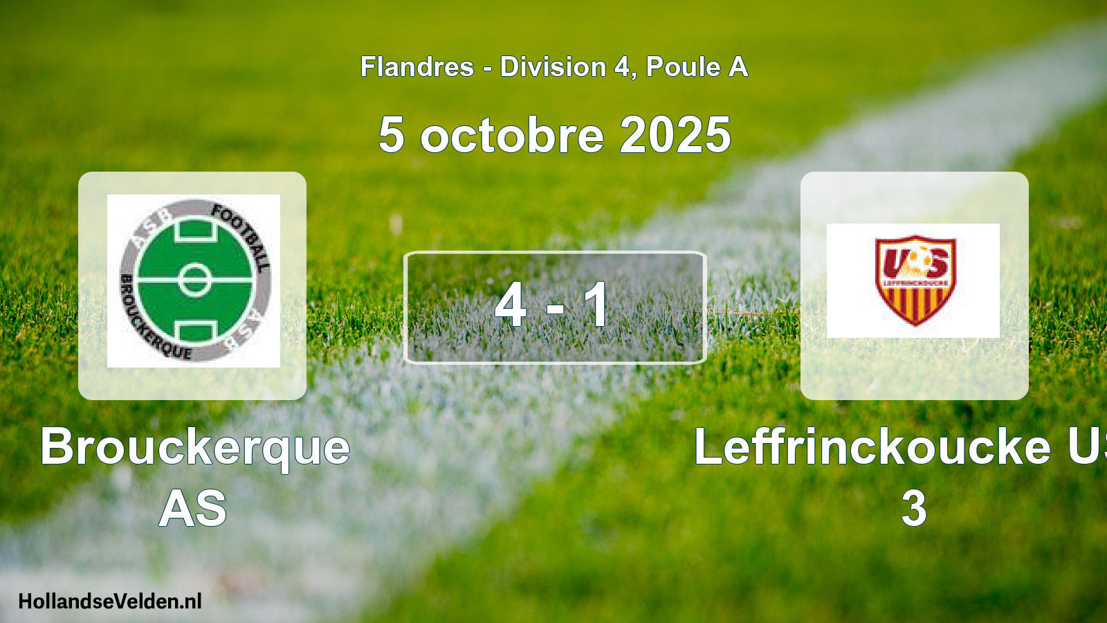 Match joué: Brouckerque AS - Leffrinckoucke US 3 4 - 1 (5 octobre 2025)