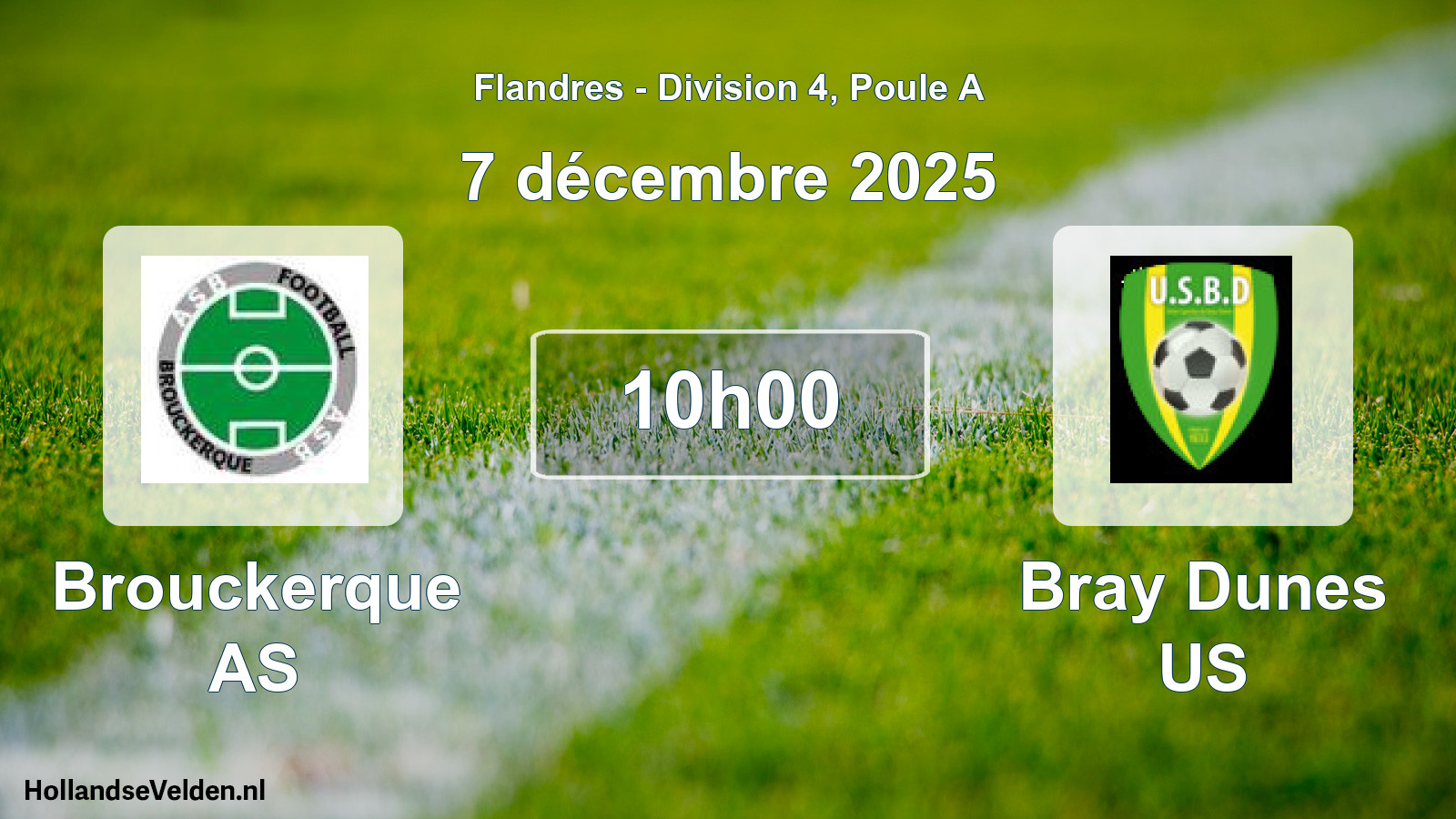 Match programmé: Brouckerque AS - Bray Dunes US (7 décembre 2025)