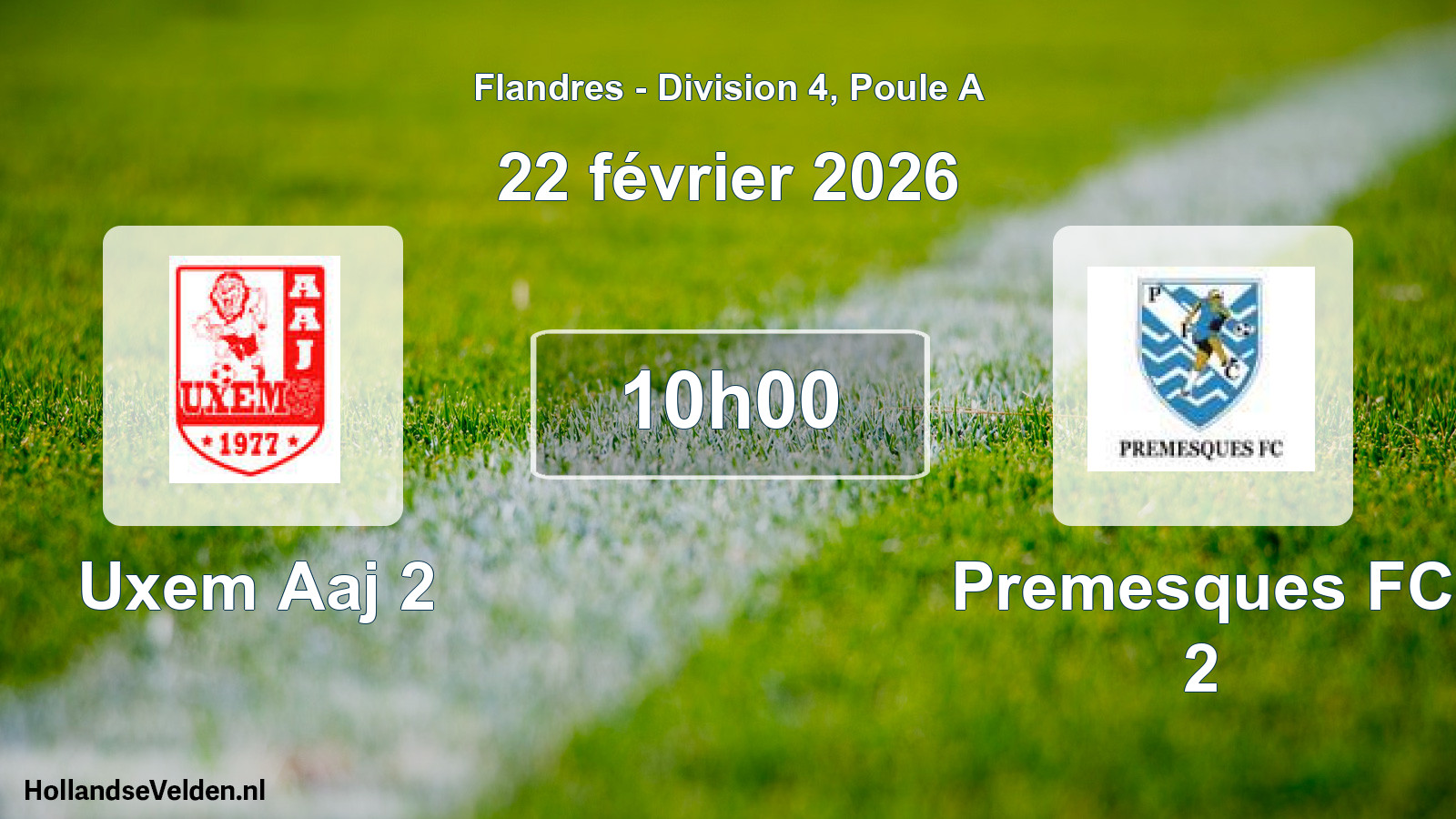 Scheduled Match: Uxem Aaj 2 - Premesques FC 2 (22 February 2026)