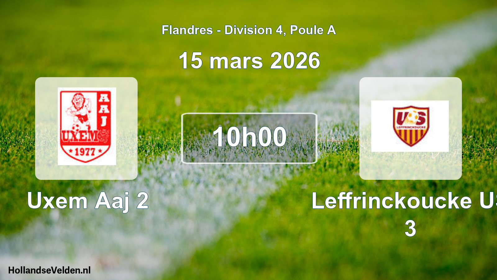 Match programmé: Uxem Aaj 2 - Leffrinckoucke US 3 (15 mars 2026)