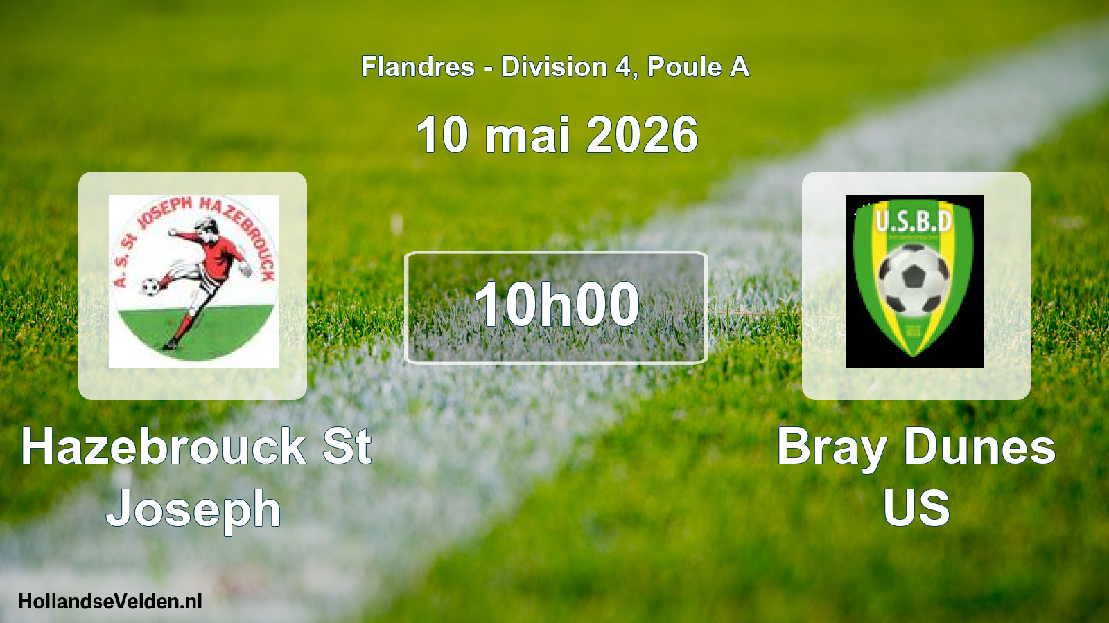 Match programmé: Hazebrouck St Joseph - Bray Dunes US (10 mai 2026)