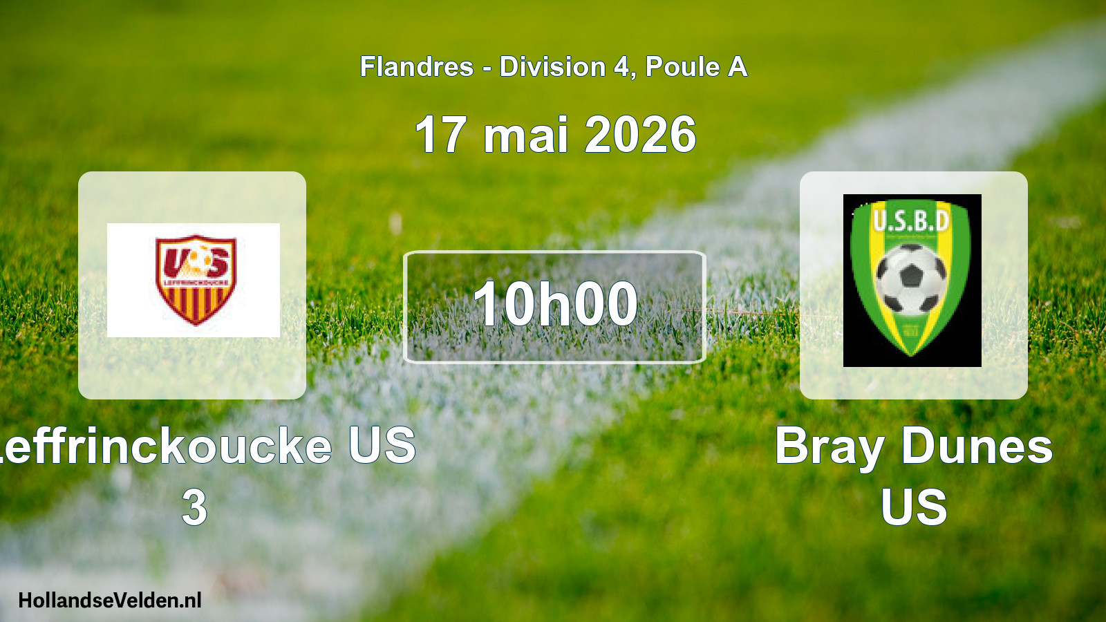 Match programmé: Leffrinckoucke US 3 - Bray Dunes US (17 mai 2026)