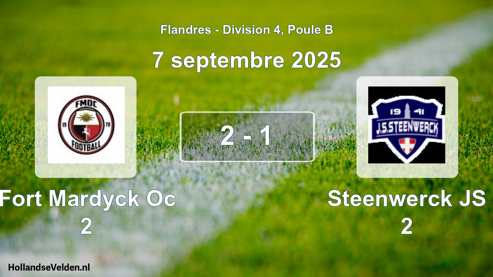 Match joué: Fort Mardyck Oc 2 - Steenwerck JS 2 2 - 1 (7 septembre 2025)