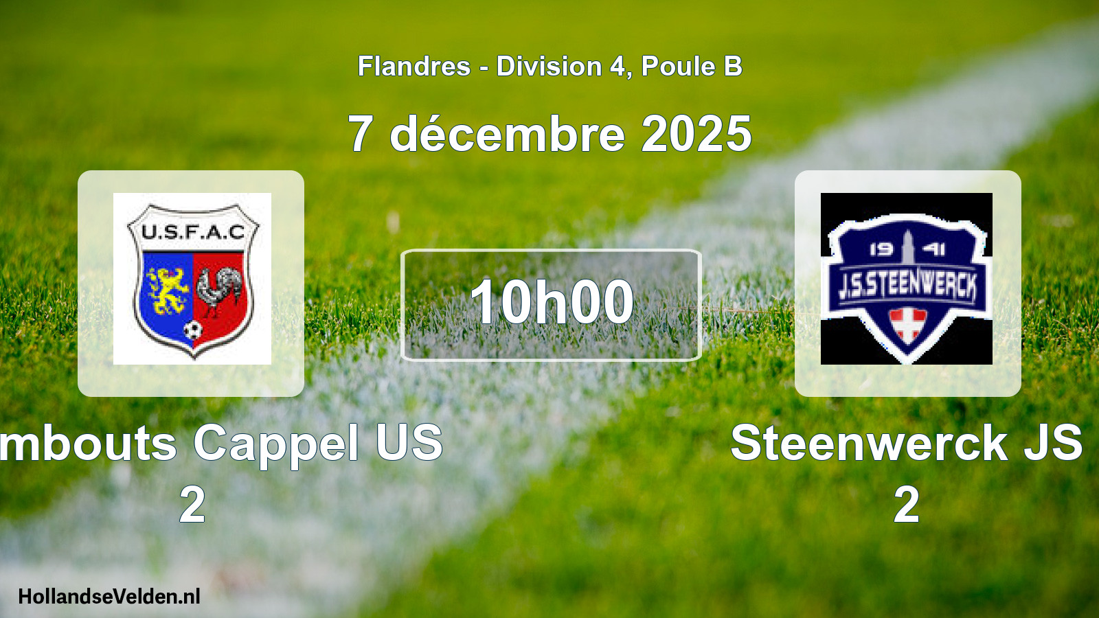 Scheduled Match: Armbouts Cappel US 2 - Steenwerck JS 2 (7 December 2025)