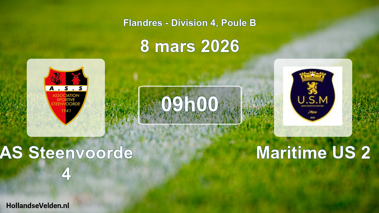 Scheduled Match: AS Steenvoorde 4 - Maritime US 2 (8 March 2026)
