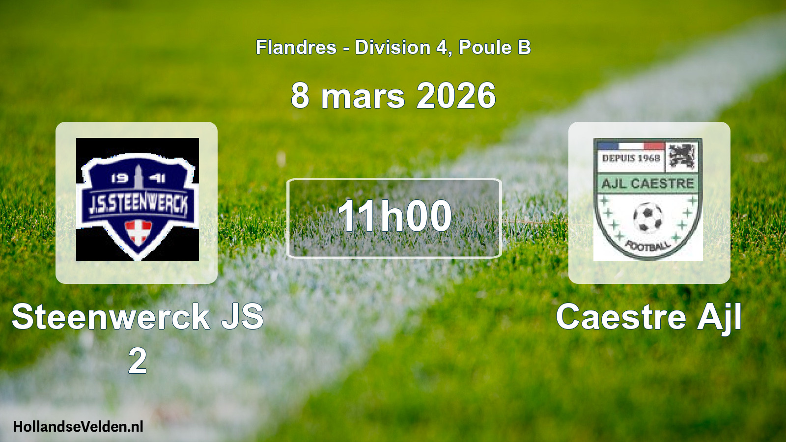 Scheduled Match: Steenwerck JS 2 - Caestre Ajl (8 March 2026)