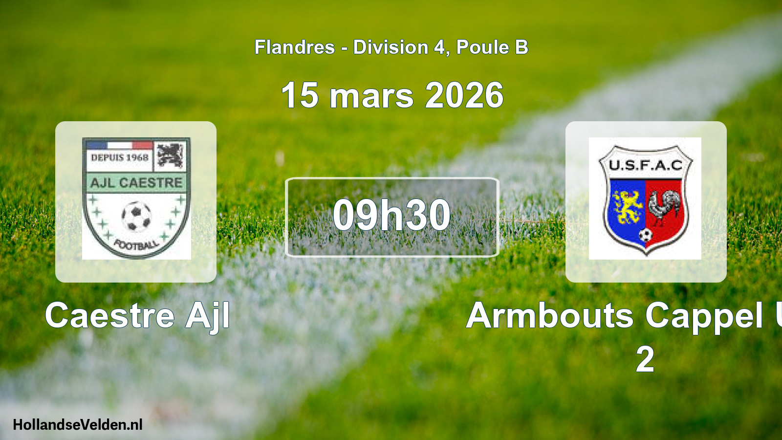 Scheduled Match: Caestre Ajl - Armbouts Cappel US 2 (15 March 2026)