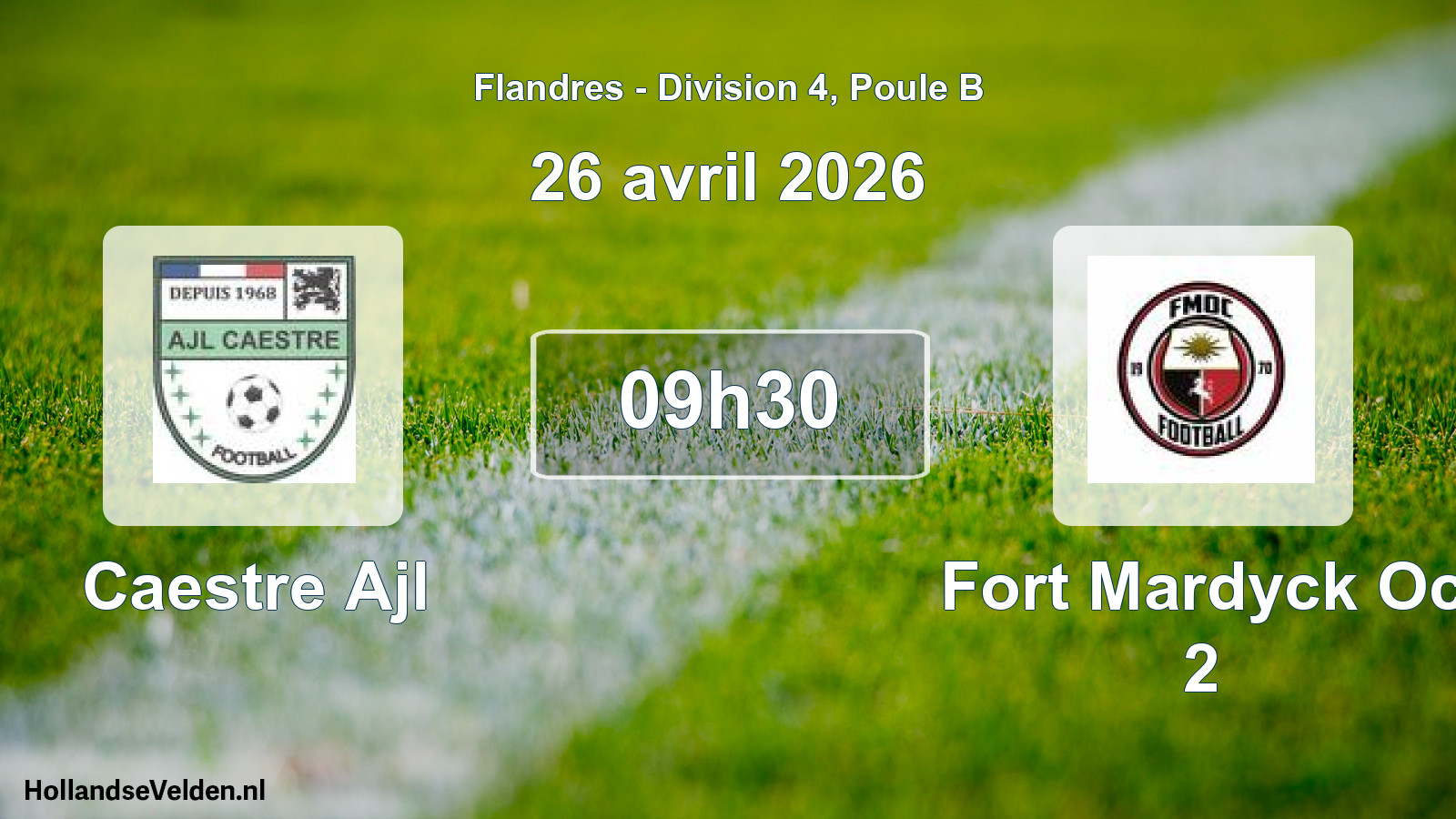 Match programmé: Caestre Ajl - Fort Mardyck Oc 2 (26 avril 2026)