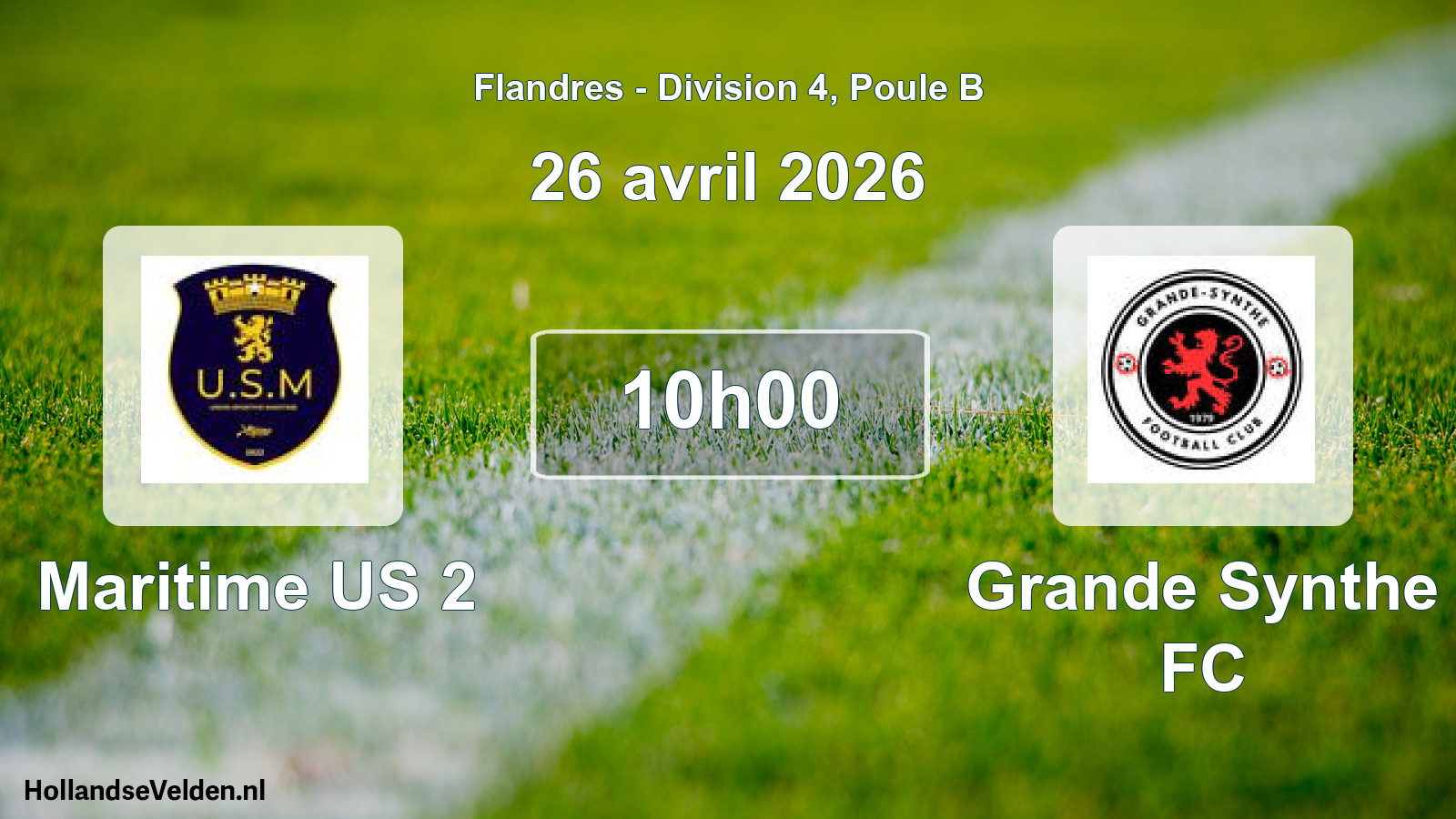 Scheduled Match: Maritime US 2 - Grande Synthe FC (26 April 2026)