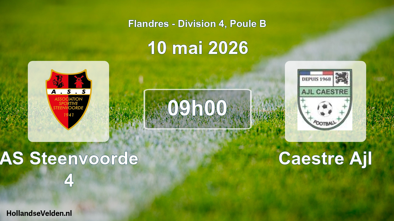 Match programmé: AS Steenvoorde 4 - Caestre Ajl (10 mai 2026)