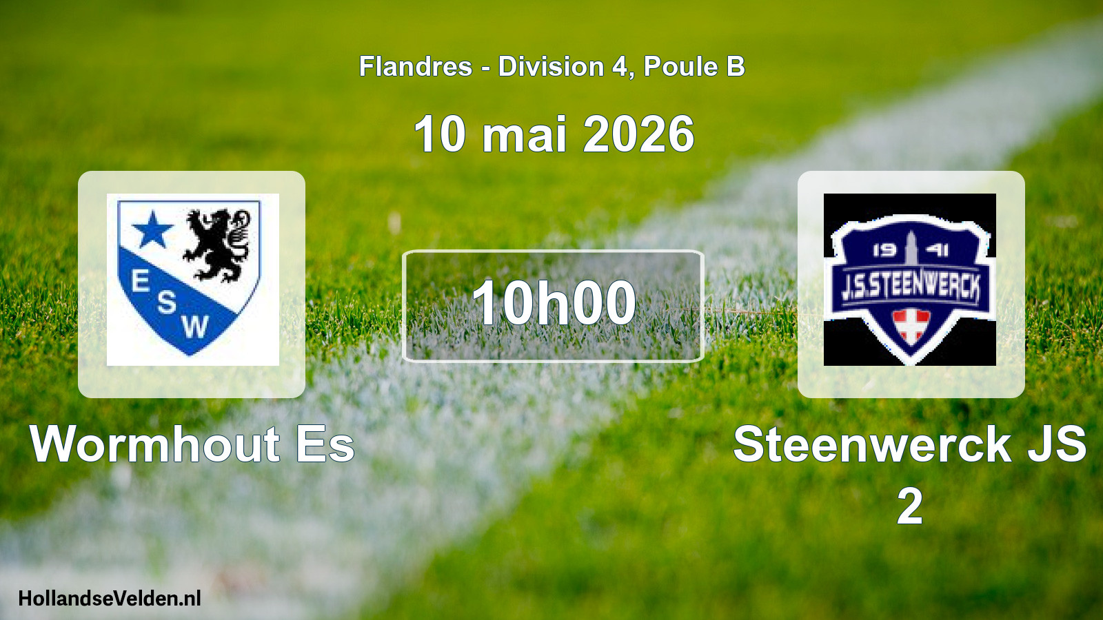 Geplande wedstrijd: Wormhout Es - Steenwerck JS 2 (10 mei 2026)