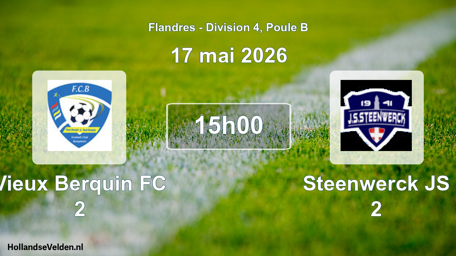 Scheduled Match: Vieux Berquin FC 2 - Steenwerck JS 2 (17 May 2026)