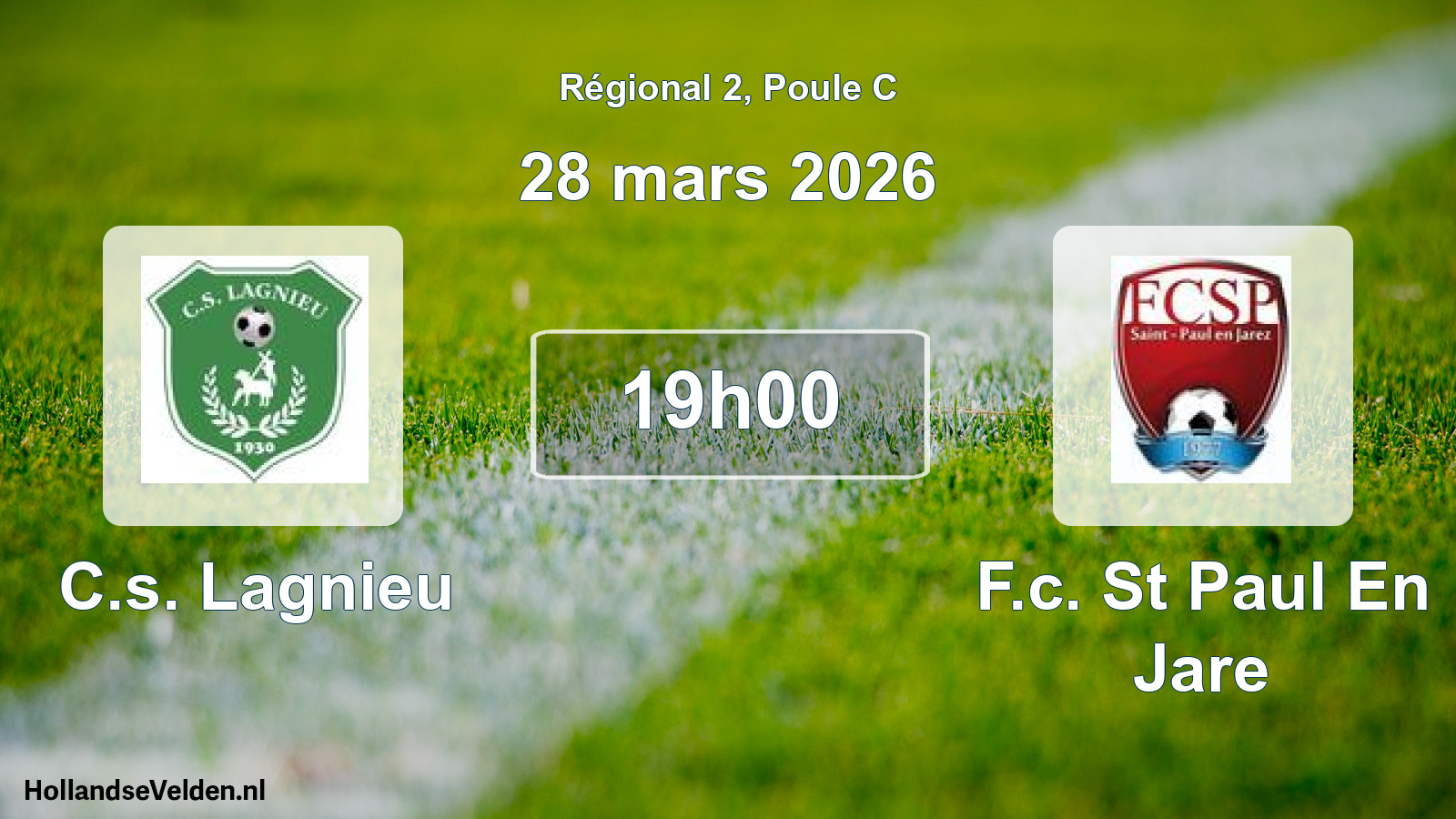 Scheduled Match: C.s. Lagnieu - F.c. St Paul En Jare (28 March 2026)