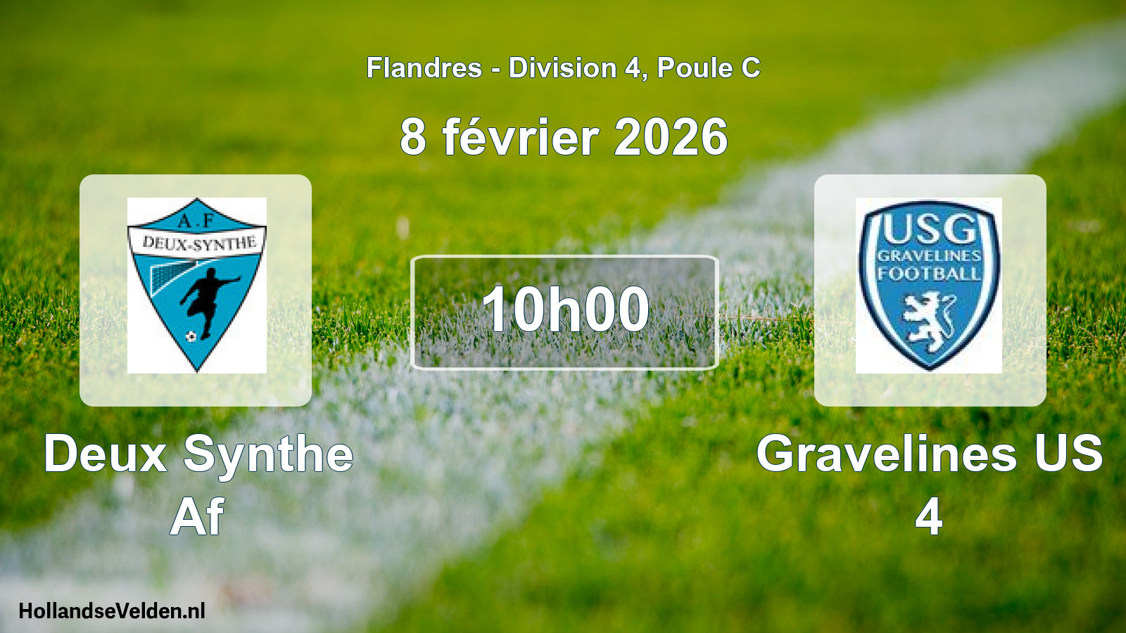 Match programmé: Deux Synthe Af - Gravelines US 4 (8 février 2026)
