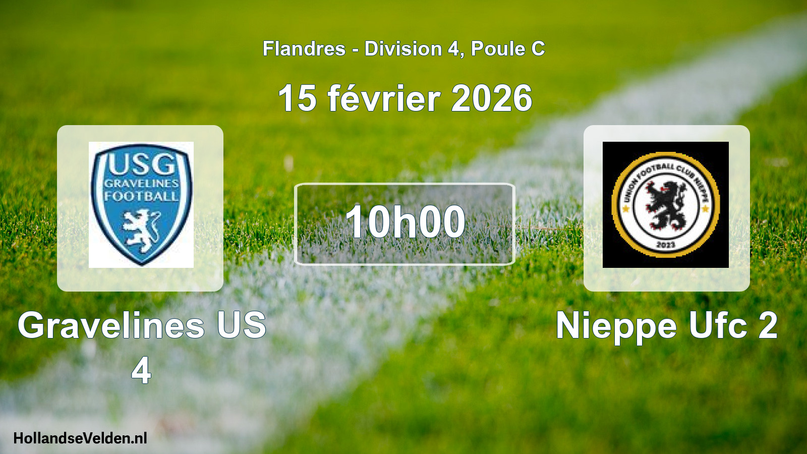 Scheduled Match: Gravelines US 4 - Nieppe Ufc 2 (15 February 2026)