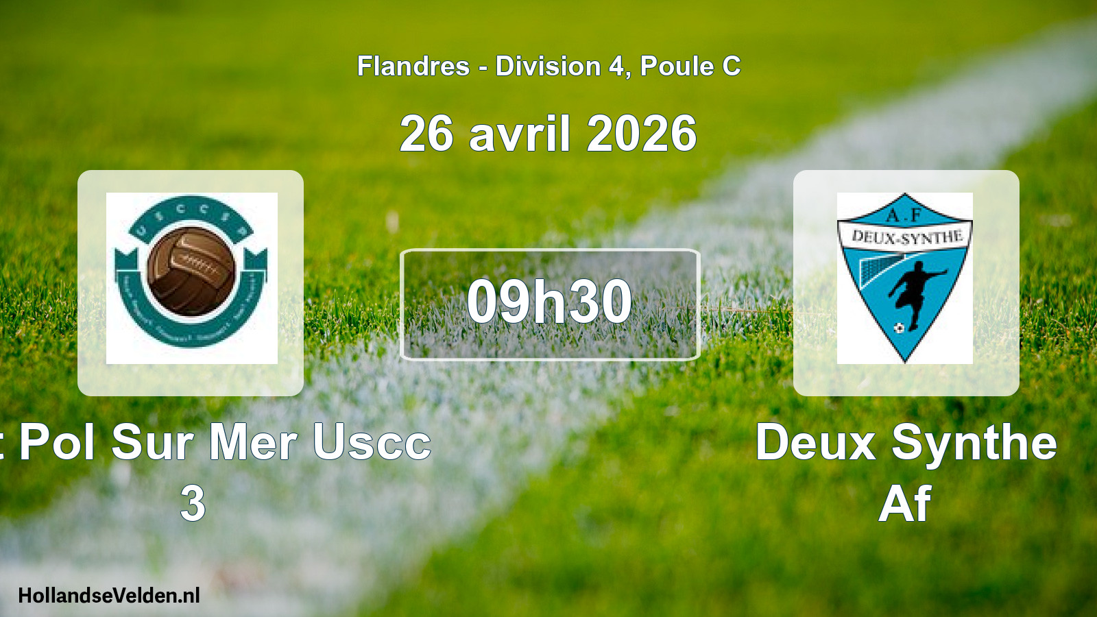 Match programmé: St Pol Sur Mer Uscc 3 - Deux Synthe Af (26 avril 2026)
