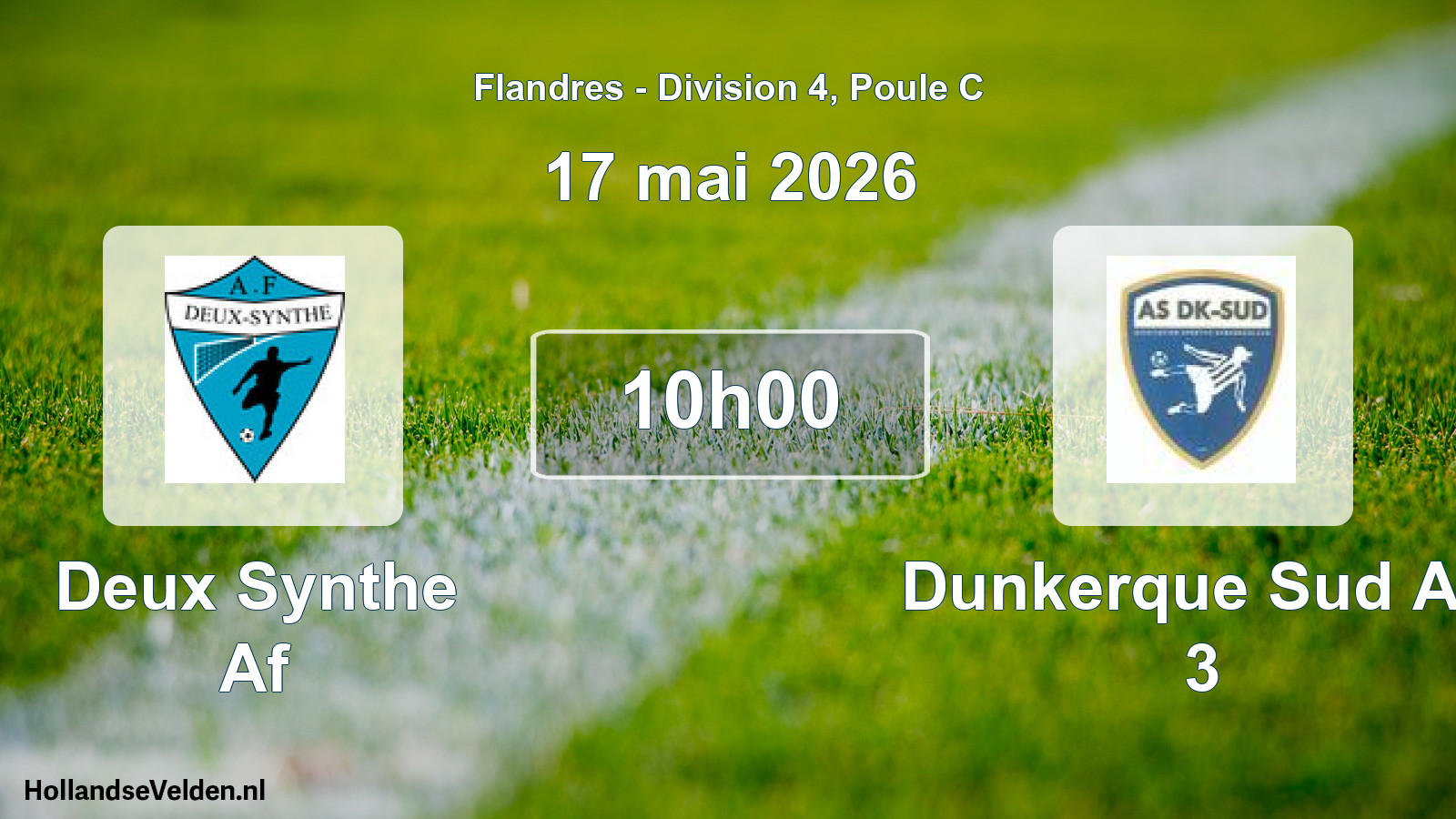 Match programmé: Deux Synthe Af - Dunkerque Sud AS 3 (17 mai 2026)
