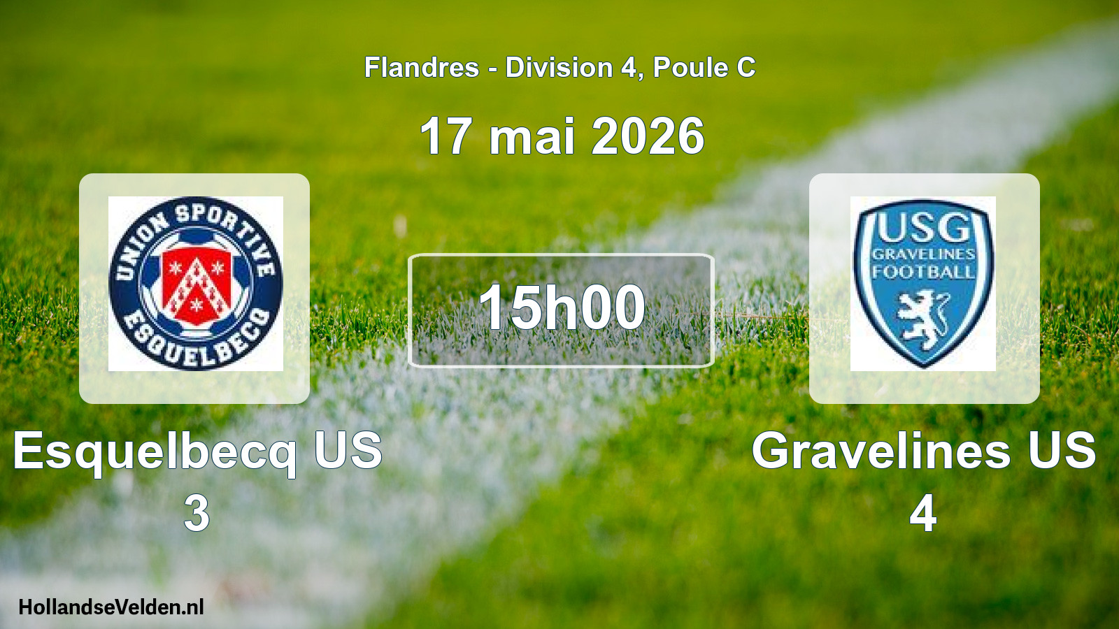 Match programmé: Esquelbecq US 3 - Gravelines US 4 (17 mai 2026)