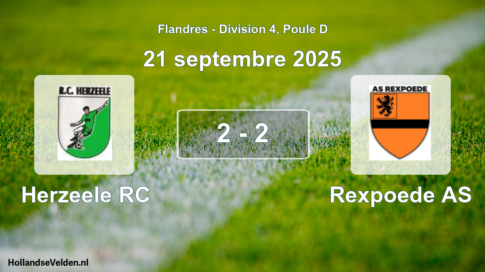 Gespeelde wedstrijd: Herzeele RC - Rexpoede AS 2 - 2 (21 september 2025)