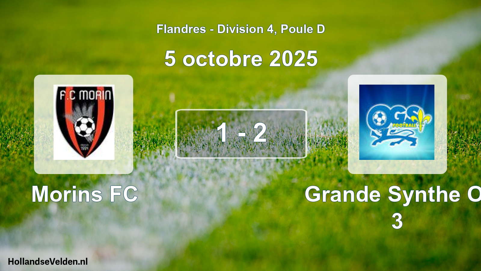 Total number of matches played: Morins FC - Grande Synthe O. 3 1 - 2 (5 October 2025)