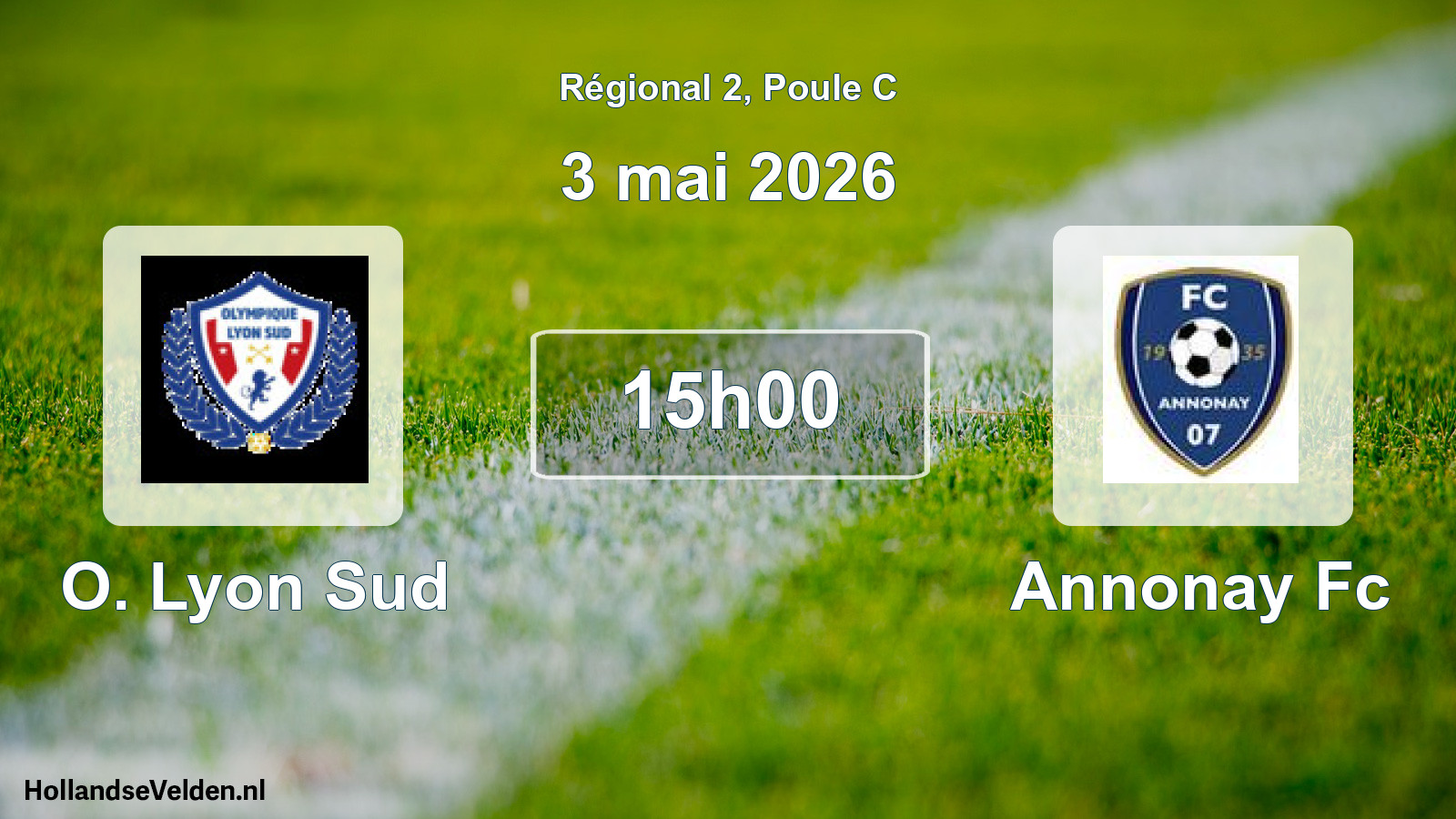 Geplande wedstrijd: O. Lyon Sud - Annonay Fc (3 mei 2026)