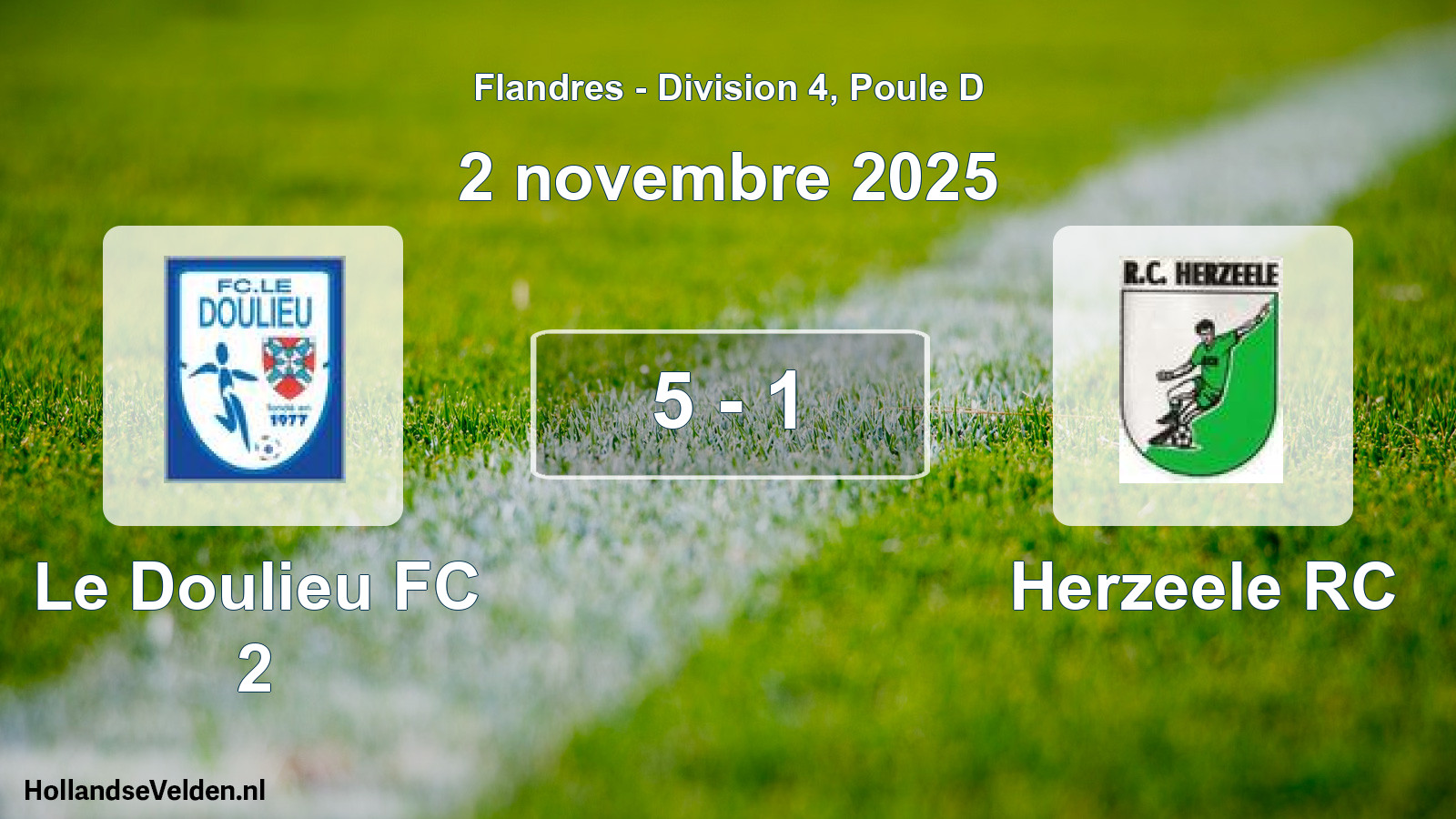 Total number of matches played: Le Doulieu FC 2 - Herzeele RC 5 - 1 (2 November 2025)